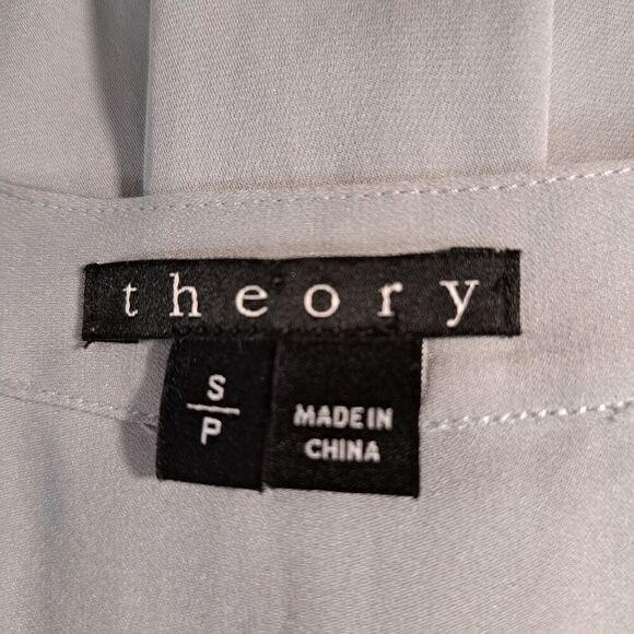 Theory Womens Gray Sleeveless V-Neck Tunic Shell Blouse Top Size Petite Small - Picture 5 of 5